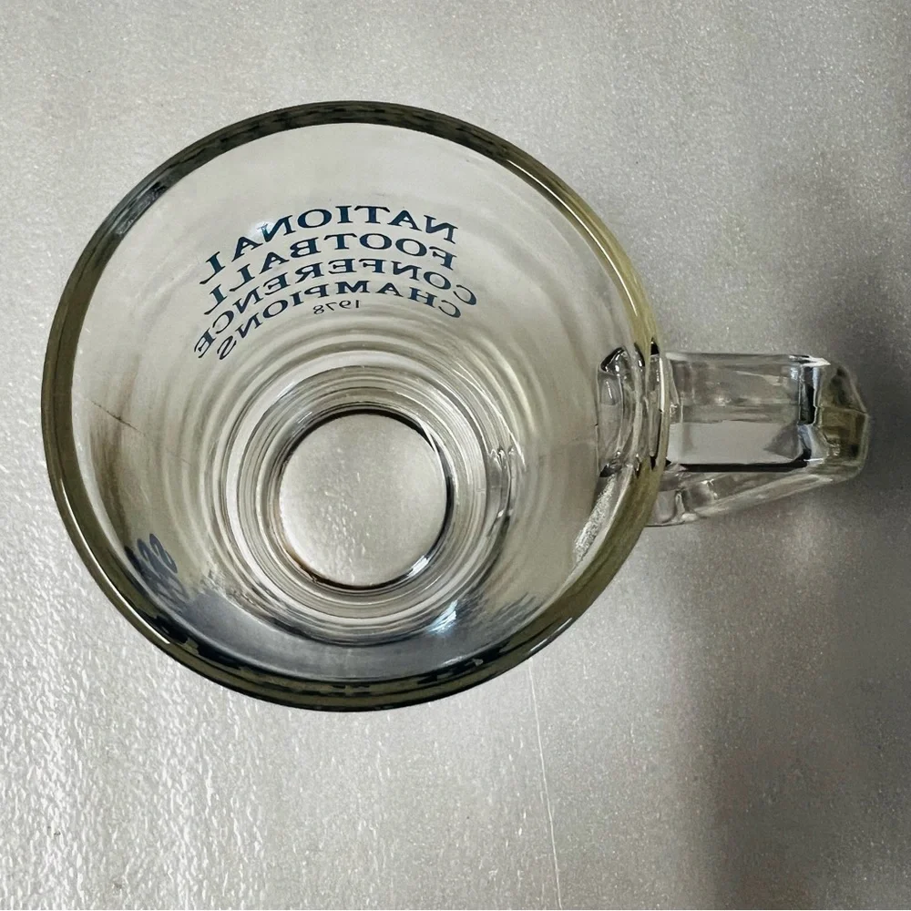 VINTAGE 1978 - 1979 Dallas Cowboys Super Bowl XIII NFC Champions Glass Beer Mug
